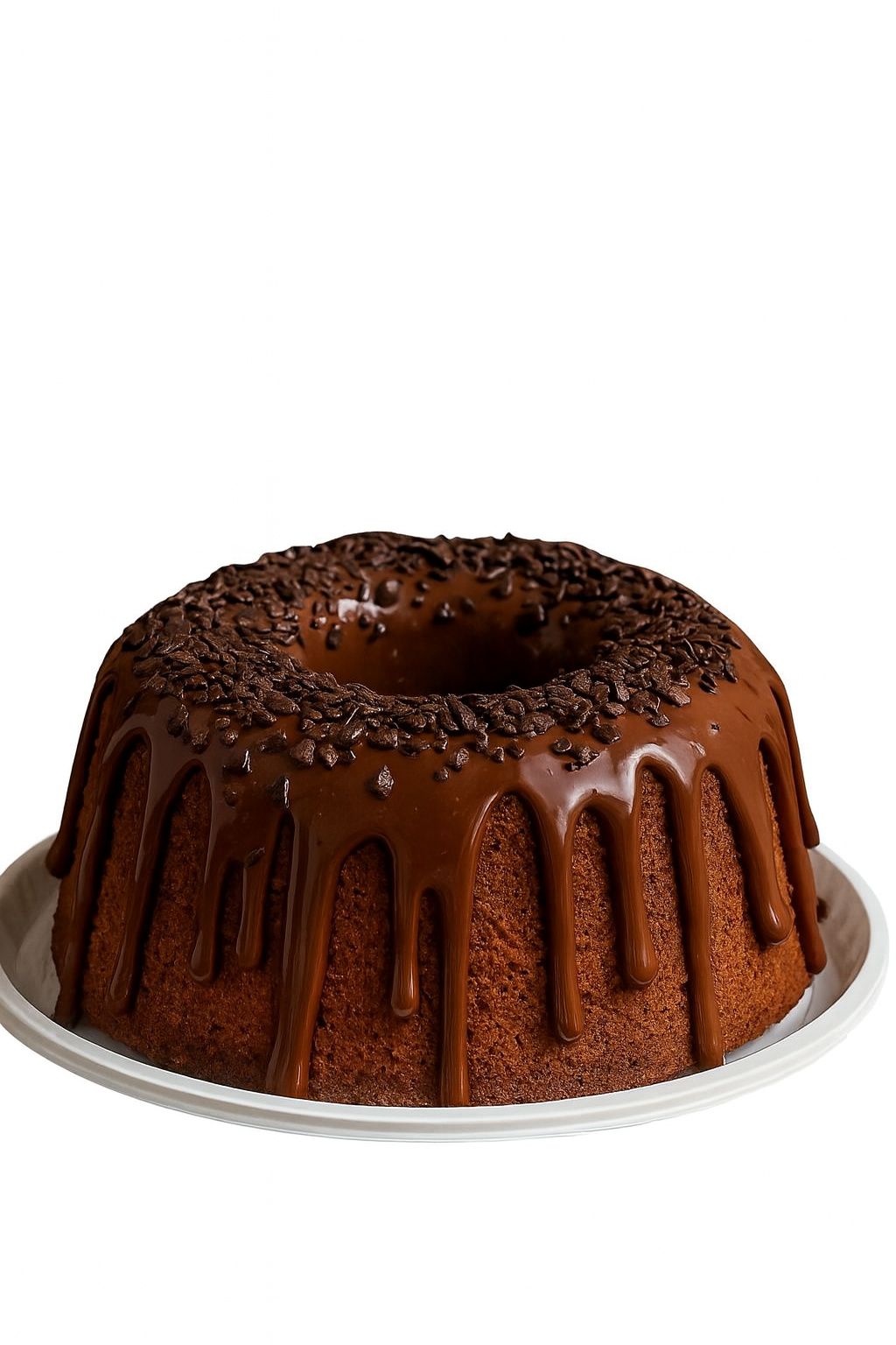 Bolo de Chocolate com Cobertura e Granulado