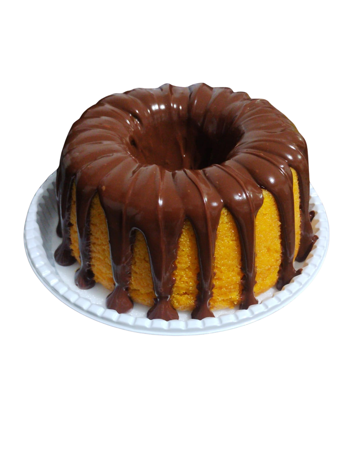Bolo de Cenoura com Ganache de Chocolate